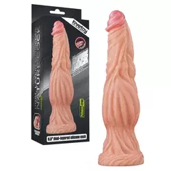 9.5“ Dual layered Platinum Silicone Cock – Flesh