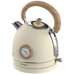 slomart Električni kuhalnik Klausberg KB-7906, 1,8 L, inox, termometer, krem/les