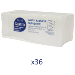 ASSIST-TREND Salvete Gastro, 200/1, Jednoslojna, 36 pakovanja, 18x18cm, Bela