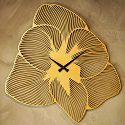 WALLXPERT Dekorativni metalni zidni sat Azalea Metal Wall Clock APS039 70 Red