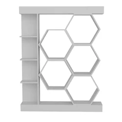 Hanah Home Sueno White Polica za knjige 140x29.6x177.4 cm, Bela