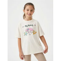 Sinsay - Pamučna majica sa printom My Melody - krem