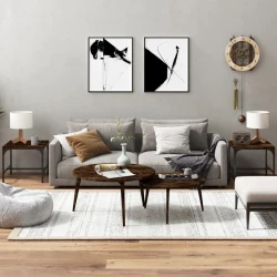 Bočni stolići 2 kom boja hrasta 40x40x35cm konstruiranog drva
