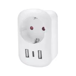 Solight PA03USA - Putni adapter za SAD 230V 2x USB-A + 1x USB-C