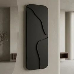 Aterna Black - 24 x 68 Black Decorative Framed MDF Painting