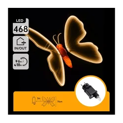 Aigostar - LED spoljašnja božićna dekoracija 504xLED IP44 topla bela leptir