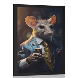 Plakat živalski gangster podgana - 30x45 no frame