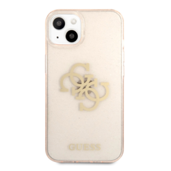 Maska Guess Hc Tpu Glitter Big 4G za iPhone 13 (6.1) zlatna.
