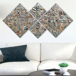 Wallity Slika 4MDF390474070, 60x115 cm, 4 dela