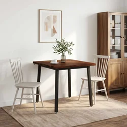 vidaXL 60 x 55 x 75 cm Masiven les akacije Temno rjava in črna