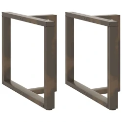 Noge za blagovaonski stol T-oblika 2 kom Crne 90x35x(72-73) cm Čelik