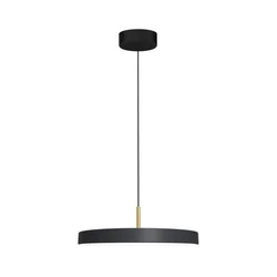LED luster na sajli DISC LED/38W/230V, prečnik 45 cm, crna