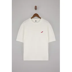 Trendyol Muška majica Tmnss22Ts0318, Krem