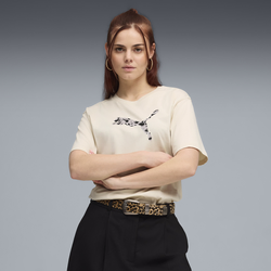 Puma ESS GRAPHIC ANIMAL RELAXED TEE, ženska majica, bež 691821
