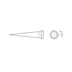 Weller Spajkalna konica, okrogla Weller LT 1LHS velikost konice: 0.2 mm dolžina konice: 26.4 mm v