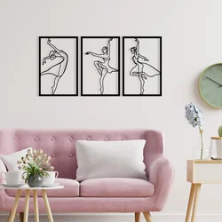 Wallity Zidna dekoracija Zumra, 123x55 cm, 1.2mm, Crna