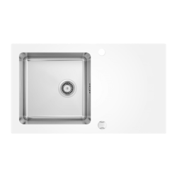 Deante Pallas ZSP 0W2C Sudopera, 1 korito, 20cm, Inox, Bela