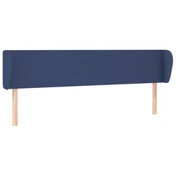 Vidaxl Vzglavje z ušesi modro 163x23x78/88 cm blago