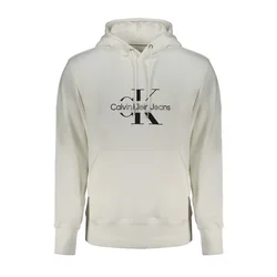 CALVIN KLEIN MEN'S WHITE ZIPLESS SWEATSHIRT