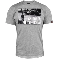 011Shop Muška majica kratkih rukava Snitches get stitches, Svetlosiva