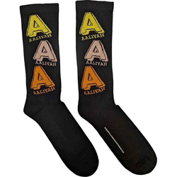 Aaliyah Nogavice Tricolour Logo Black 40-45