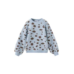 MANGO KIDS Pulover DALMAB svetlo modra/rjava