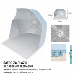 KMT Šator, 180x135x108cm, Svetloplavi