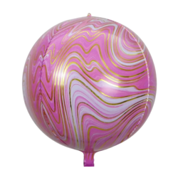 Prestige Orbz Folija balon Mermerni, Roze, 56cm