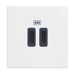 CLASSIA USB VTIČNICA 2×TIP C/230V AC/5V DC/3A 2M BELA RW4286C2