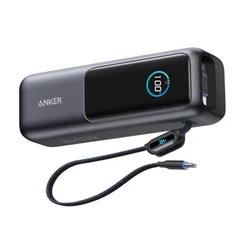 ANKER Power Bank 165W 25000mAh sa ugrađenim USB-C kablom na izvlačenje eksterna baterija CRNI