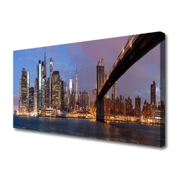 tulup.si Slika na platnu Sky bridge mesto homes 100x50 cm