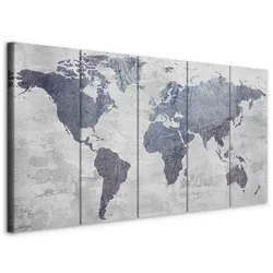 artgeist Slika Na Platnu Concrete World Map