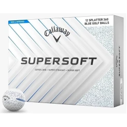 Golf žogice Callaway  Supersoft 2025 Splatter 360 Blue, 12, Supersoft