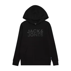 JACK & JONES Duks za dečake 12152841, Crni