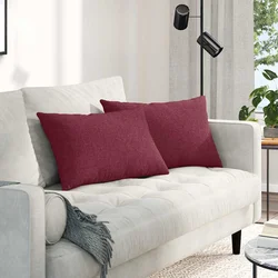 Jastučići za sofu 2 pcs Vinska crvena 60 x 40 cm tkanina