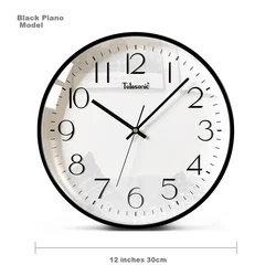 Telesonic Zidni sat, 30 cm, Crni