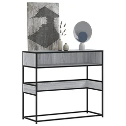 Konzolni stol boja hrasta 90x35x80 cm konstruirano drvo