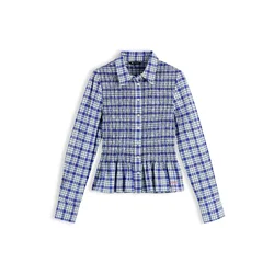 Tommy Jeans Bluza modra / bela