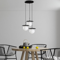 Opviq Luster Anemon-13832, 55x55x110cm, IP20, Crno-beli