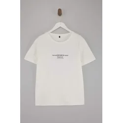 Trendyol Curve Ženska majica Tbbss25Bf00049, Krem