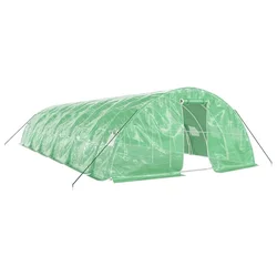 Staklenik s čeličnim okvirom zeleni 60 m2 12 x 5 x 2,3 m