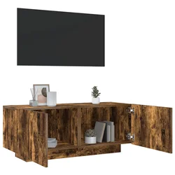 TV ormarić boja dimljenog hrasta 100x35x40 cm konstruirano drvo