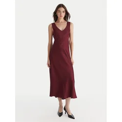 ViCOLO Cocktail obleka TF0247 Bordo rdeča Regular Fit