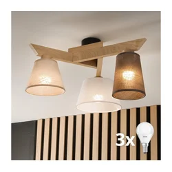 Brilagi - LED Plafonski luster ANTHONY 3xE14/40W/230V hrast
