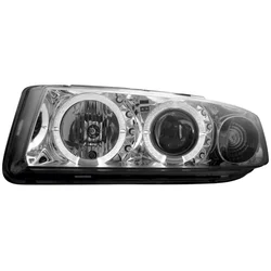 OEM Kristalni farovi Angel Eyes Seat Leon / Toledo (99-04), Hrom