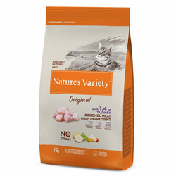 NATURES VARIETY Suva hrana sa ukusom ćuretine za odrasle sterilisane mačke Original GF 7kg
