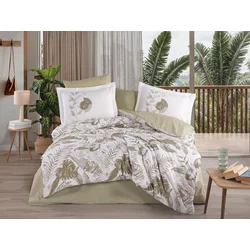 Lessentiel Maison Set poplin posteljine, Maslinasti