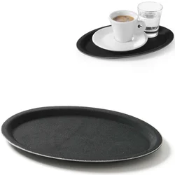Hendi Ovalna protizdrsna natakarski pladenj 20 x 26,5 cm – črna
