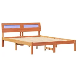 Vidaxl Konstrukcija postelje z vzglavjem Voskast rjav 140 x 190 cm