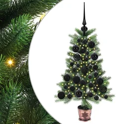 Božićno drvce s 150 LED svjetlima s stalakom Zelena 65 cm PE
